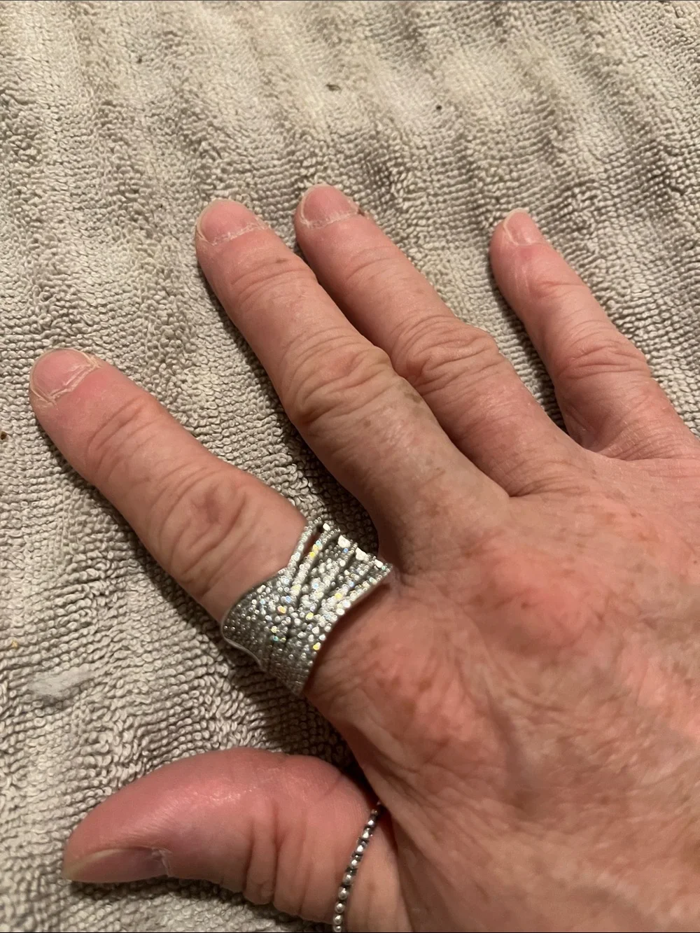 Sparkling Lafonn Sterling Crisscross Ring with Pave Accents